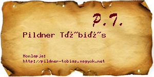 Pildner Tóbiás névjegykártya
